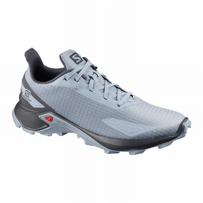 SALOMON ALPHACROSS BLAST Philippines - Men's Trail Running Shoes - Grey Blue/Grey Blue | 487360-NSV